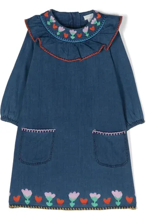 Stella McCartney Motif-embroidered denim dress