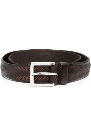 Orciani Herringbone leather belt