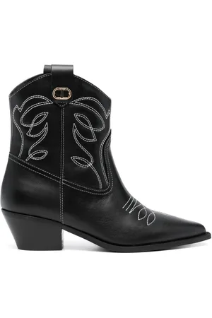 Twin-Set 50mm leather Texas boots