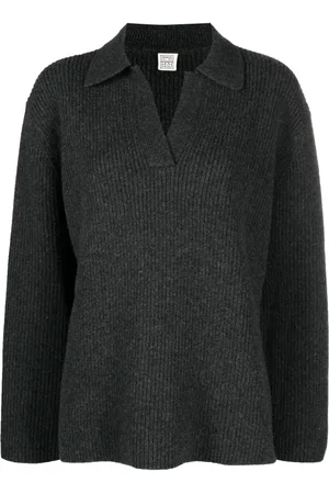 Totême Polo collar wool-blend jumper