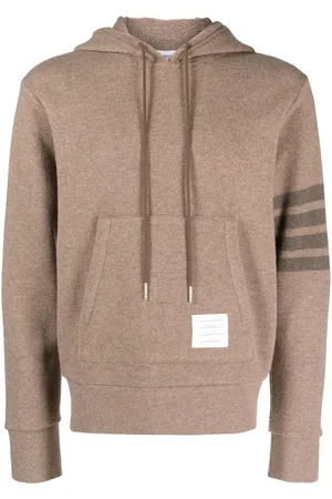 Thom Browne Stripe-detail knit hoodie