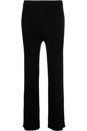 AERON Straight-leg rib-knit trousers