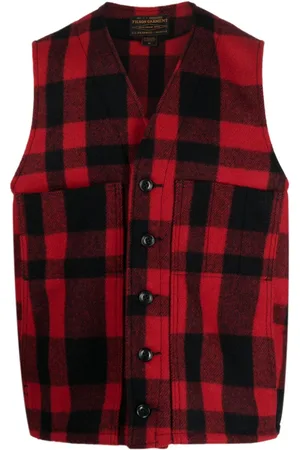 Filson Mackinaw plaid-check wool gilet