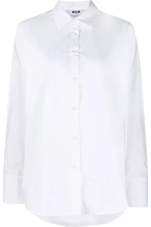 Msgm Embroidered-logo cotton shirt