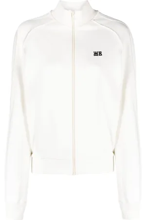 WALES BONNER Logo-embroidered zipped sweatshirt