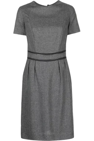Saint Laurent Zip-detailing short-sleeve dress