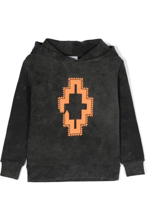 MARCELO BURLON Graphic-print fringe hoodie
