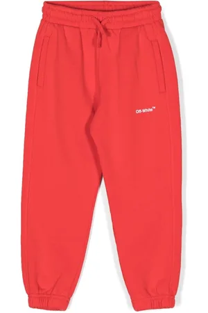 OFF-WHITE Logo-print drawstring track pants