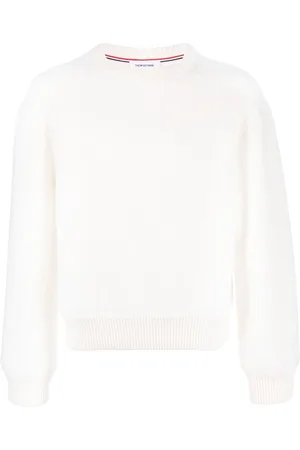 Thom Browne Logo-patch crew neck jumper