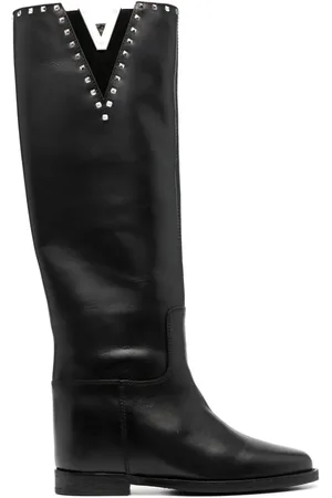 Via Roma Studded leather boots