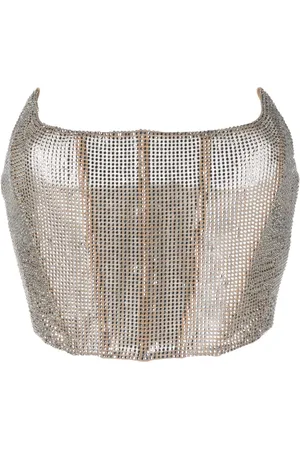 GIUSEPPE DI MORABITO Rhinestone-embellished strapless top