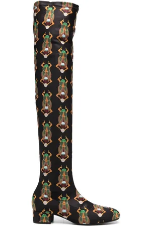 La DoubleJ Edie 40mm scarab-jacquard boots