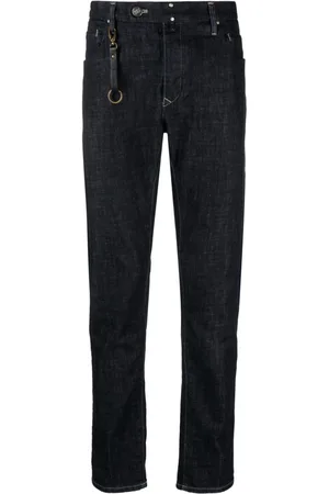 Incotex Logo-patch straight-leg jeans