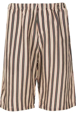 AMIR SLAMA Striped elasticated-waist shorts