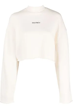 Halfboy Logo-embroidered cropped sweatshirt