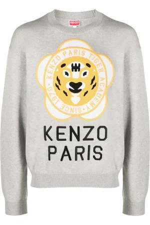 Kenzo Logo-patch wool-cotton jumper