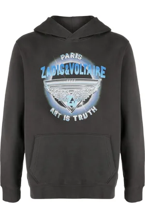 Zadig & Voltaire Logo-print organic cotton-blend hoodie