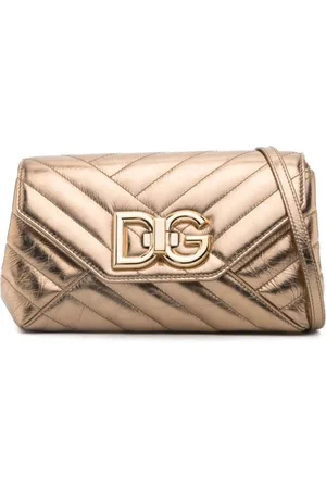 Dolce & Gabbana Logo-plaque quilted leather shoulder bag