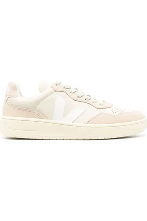 Veja V-90 panelled low-top suede sneakers
