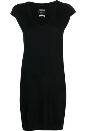 Jean Paul Gaultier 2000s contrast-panel sleeveless knitted dress
