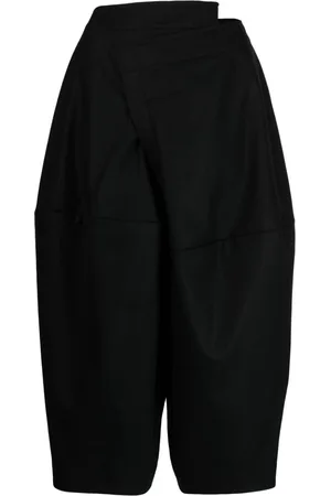 Comme des Garçons Asymmetric wide-leg cropped trousers