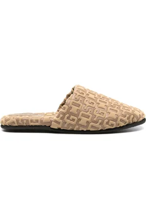GCDS Logo-embossed monogram slippers