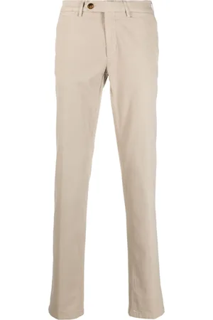CANALI Mid-rise cotton chino trousers