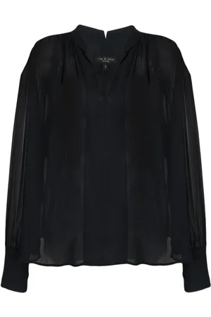 RAG&BONE Lightweight oversized split-neck blouse