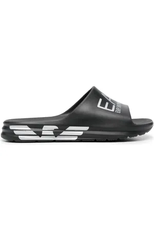 EA7 Logo-print slip-on slides