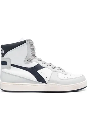 Diadora Mi Basket Used leather sneakers
