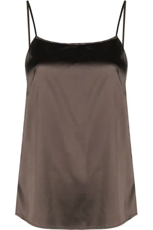 PESERICO SIGN Satin-weave tank top