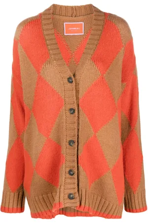 La DoubleJ Argyle-intarsia alpaca-blend cardigan
