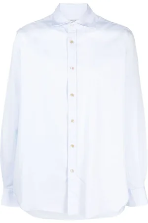 Boglioli Spread-collar cotton shirt