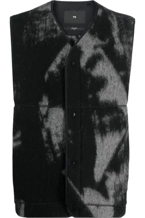 Y-3 Graphic-print wool-blend gilet