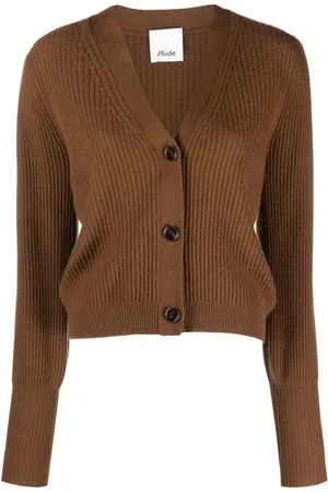 Allude V-neck cashmere cardigan