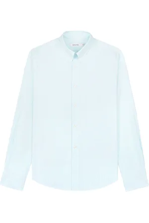 Sporty & Rich Oxford logo-embroidered cotton shirt