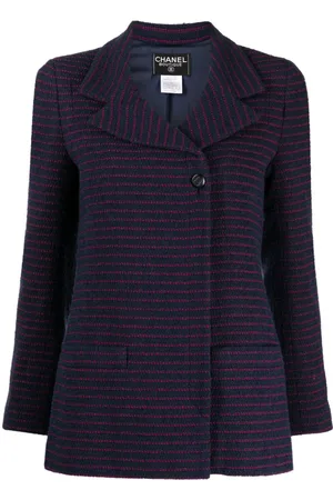CHANEL 1998 asymmetric wool-blend jacket