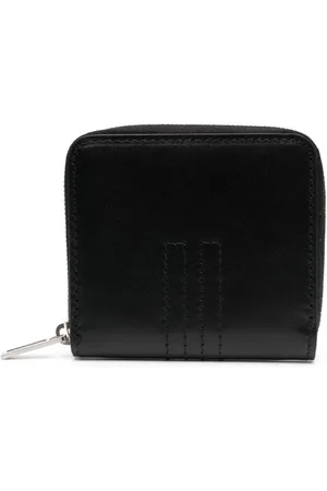 Rick Owens Logo-stitch leather wallet