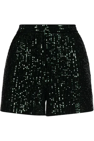 Elie saab High-waist sequinned shorts