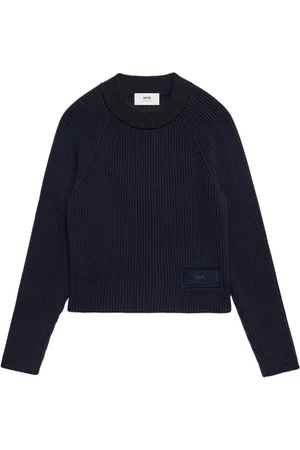 Ami Logo-patch knitted jumper