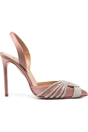 Aquazzura Gatsby 105mm crystal-strap pumps