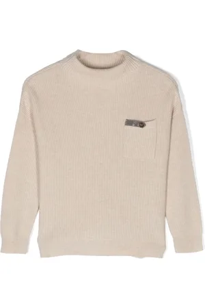 Brunello Cucinelli Mock-neck ribbed-knit jumper