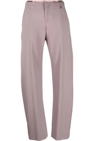 SSHEENA Layered-waistband straight-leg trousers