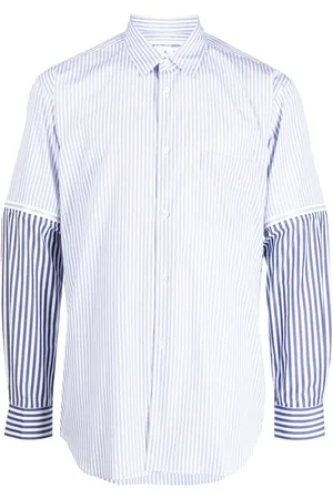 Comme des Garçons Striped panelled cotton shirt