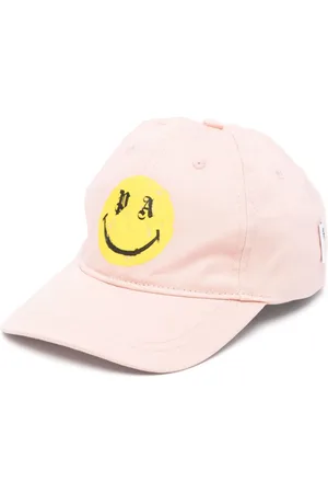 Palm Angels Smiley face-print cotton cap