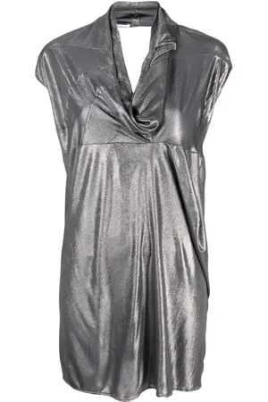 Dior Lamé-effect open-back minidress