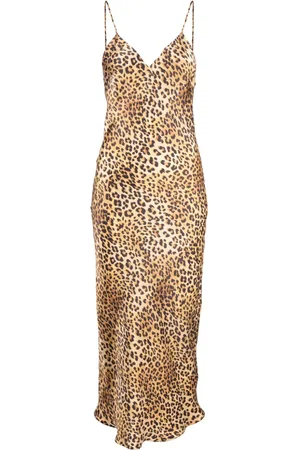 Gilda & Pearl Golden Hollywood leopard-print silk midi dress