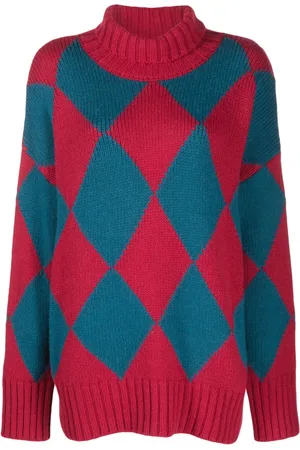 La DoubleJ Argyle intarsia-knit jumper
