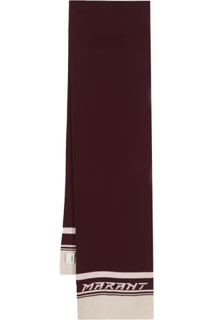 Isabel Marant Casey intarsia-knit logo scarf