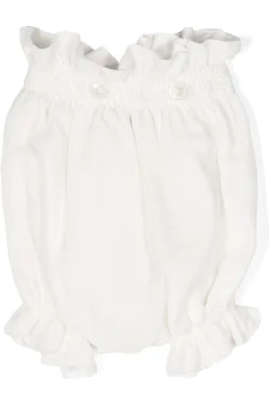 LA STUPENDERIA Ruffled silk-velvet bloomers